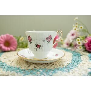 Vintage Hammersley Spode Bone China Princess House Footed Cup & Saucer